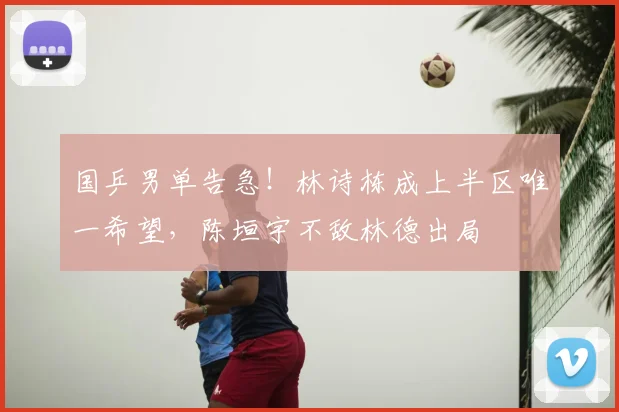 国乒男单告急!林诗栋成上半区唯一希望,陈垣宇不敌林德出局